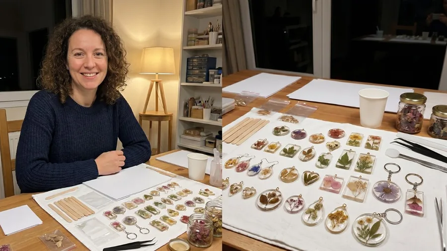 Real students creating beautiful resin pieces at home